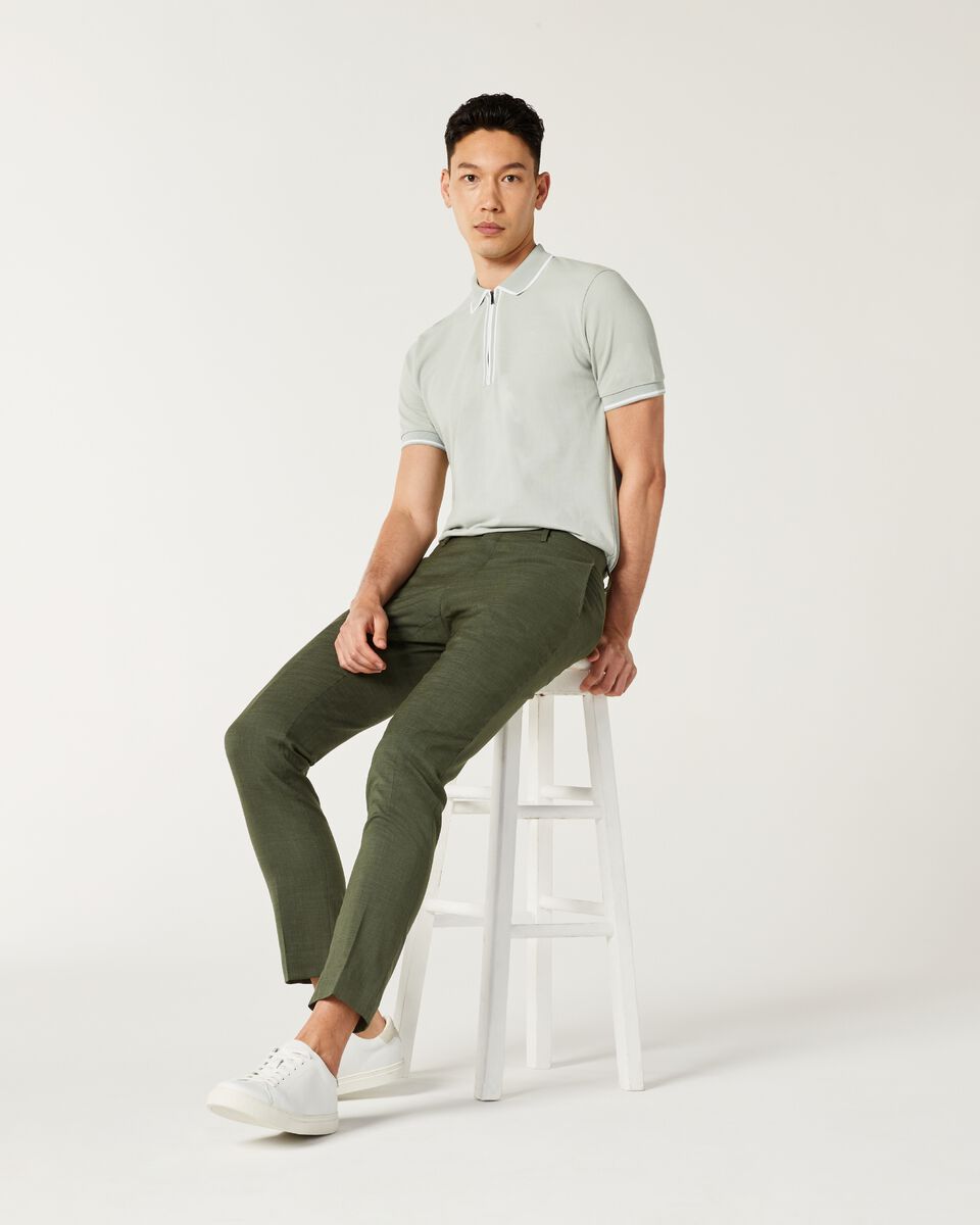 Light Green Organic Pique Polo